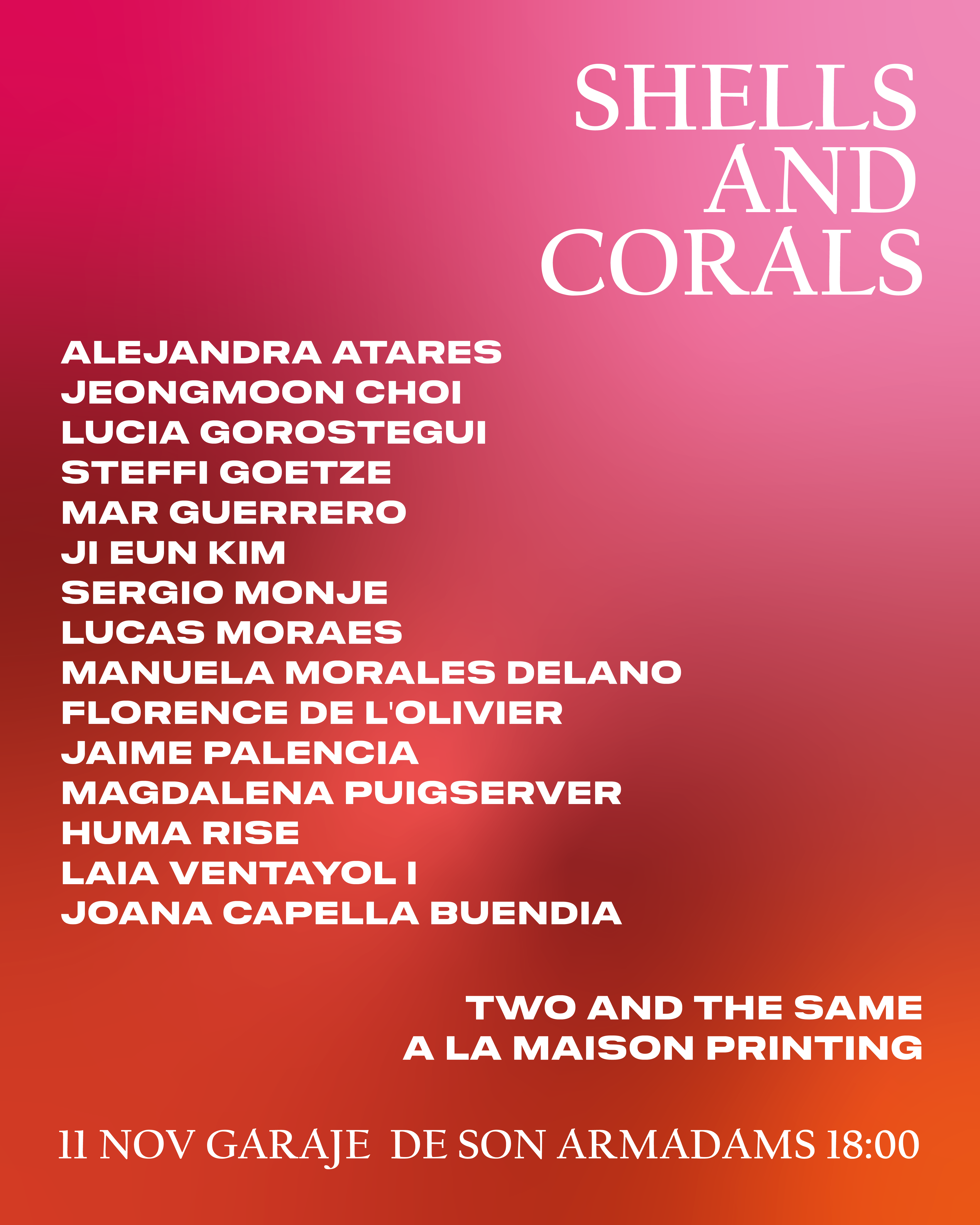 Shells and Corals invitation flyer